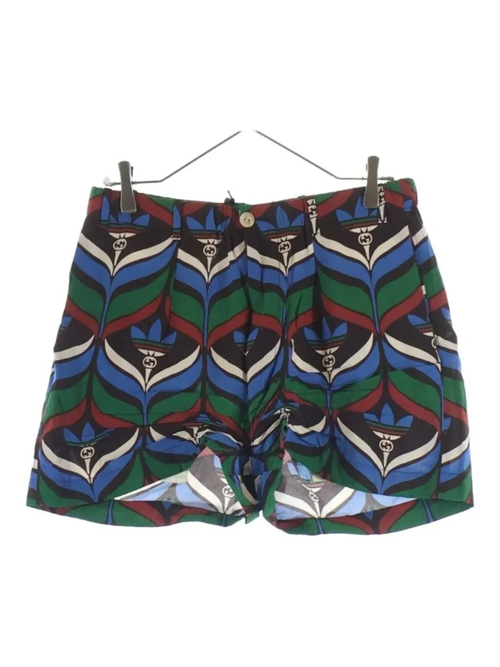Gucci Adidas Trefoil Print Shorts Brown Green Pants All Over Pattern Zajov
